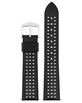 Rubber strap Hirsch NYAD M 0925099150-2, black, natural rubber, length M, Quick Release
