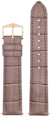 Leather strap Hirsch Duke M 01028137-1, brown, calfskin, length M, Quick Release