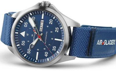 Hamilton Khaki Aviation Pilot Day Date Automatic H64655941 Air-Glaciers Special Edition (+ replacement strap)