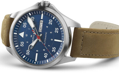 Hamilton Khaki Aviation Pilot Day Date Automatic H64655941 Air-Glaciers Special Edition (+ replacement strap)
