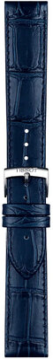 Leather strap Tissot T852.041.534 20mm, Blue, Quick Release