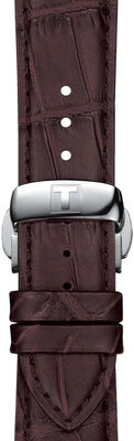 Leather strap Tissot T852.045.399 21mm, Brown, Quick Release