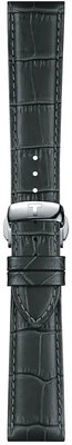 Leather strap Tissot T852.045.750 21mm, Grey, Quick Release