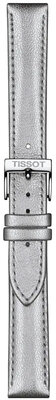Leather strap Tissot T852.047.129 16mm, Silver, Quick Release
