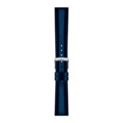 Leather strap Tissot T852.048.150 18mm, Blue, Quick Release