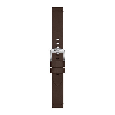 Leather strap Tissot T852.048.211 18mm, Brown, Quick Release
