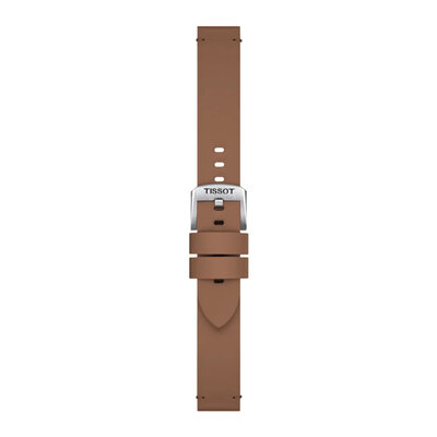 Leather strap Tissot T852.048.213 18mm, Brown, Quick Release