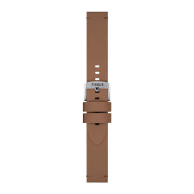 Leather strap Tissot T852.048.217 20mm, Brown, Quick Release