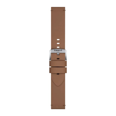 Leather strap Tissot T852.048.223 22mm, Brown, Quick Release