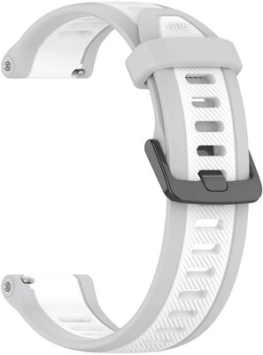Ricardo 18mm Silicone Strap (Garmin Venu 2S, Vívoactive 4S, Forerunner 265S, Venu 3S, etc.), White, Quick Release