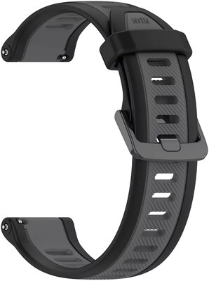 Ricardo 18mm Silicone Strap (Garmin Venu 2S, Vívoactive 4S, Forerunner 265S, Venu 3S, etc.), Black, Quick Release