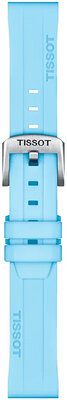Silicone strap Tissot T852.047.450 18mm, Blue, Quick Release
