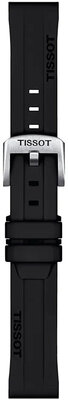 Silicone strap Tissot T852.047.455 18mm, black, Quick Release