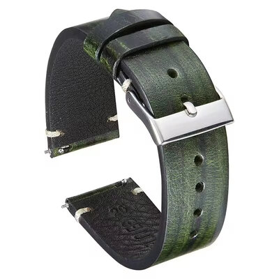 Leather strap Ricardo Firenze, Green, Quick Release