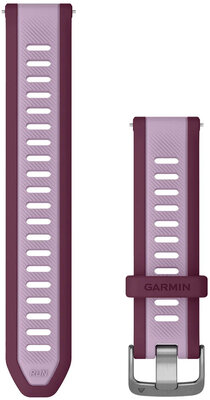 Silikonový řemínek Garmin 20mm, Berry/Lilac, Quick Release, 010-11251-AK
