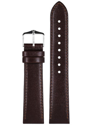 Leather strap Hirsch Osiris M 03475110NQ-1, brown, calfskin, length M