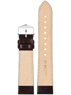 Leather strap Hirsch Osiris M 03475110NQ-1, brown, calfskin, length M