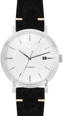 Leather strap Hirsch Serro L 05564050-2, black, suede, Limited Edition, length L, Quick Release