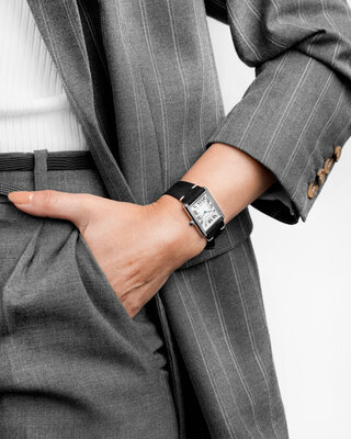 Leather strap Hirsch Serro L 05564050-2, black, suede, Limited Edition, length L, Quick Release