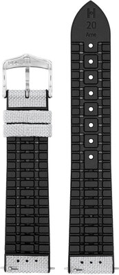 Textile strap Hirsch Arne L 0925090030-2, gray, textile/natural rubber, length L, Quick Release