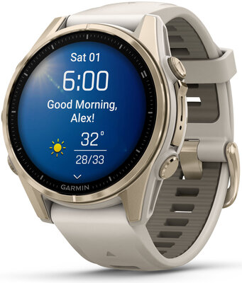 Garmin Fenix 8 AMOLED 43 mm, Sapphire Soft Gold Stainless Steel Fog Gray