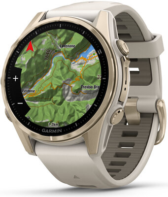 Garmin Fenix 8 AMOLED 43 mm, Sapphire Soft Gold Stainless Steel Fog Gray