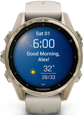 Garmin Fenix 8 AMOLED 43 mm, Sapphire Soft Gold Stainless Steel Fog Gray