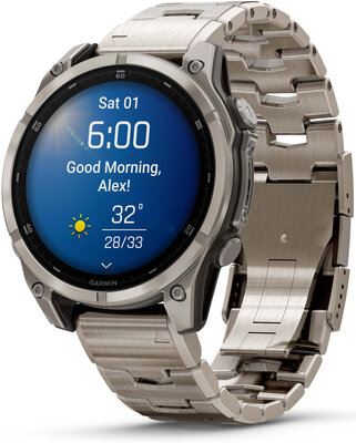 Garmin Fenix 8 AMOLED 47 mm, Exclusive Titanium Graphite Titanium Band (Premium) (+ extra strap)