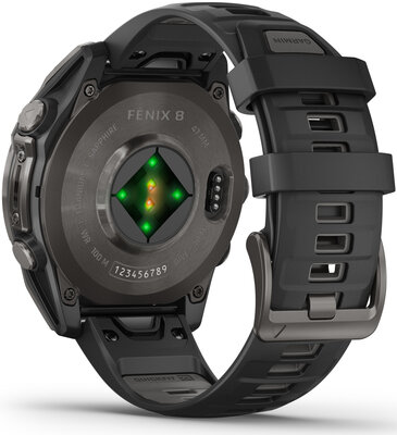 Garmin Fenix 8 AMOLED 47 mm, Sapphire Carbon Gray DLC Titanium Black