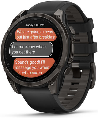 Garmin Fenix 8 AMOLED 47 mm, Sapphire Carbon Gray DLC Titanium Black