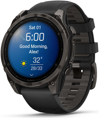 Garmin Fenix 8 AMOLED 47 mm, Sapphire Carbon Gray DLC Titanium Black