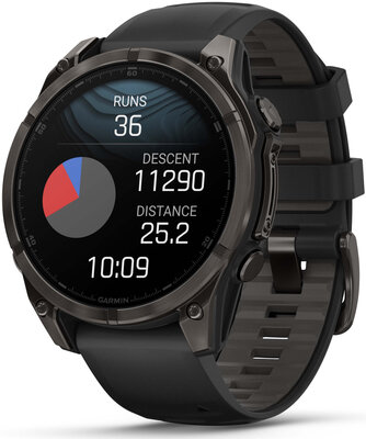 Garmin Fenix 8 AMOLED 47 mm, Sapphire Carbon Gray DLC Titanium Black
