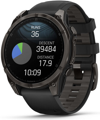 Garmin Fenix 8 AMOLED 47 mm, Sapphire Carbon Gray DLC Titanium Black