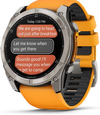 Garmin Fenix 8 AMOLED 51 mm, Sapphire Titanium Graphite Spark Orange Band