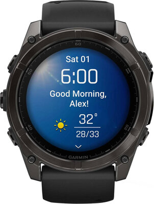 Garmin Fenix 8 AMOLED 51mm, Sapphire Carbon Gray DLC Titanium Black