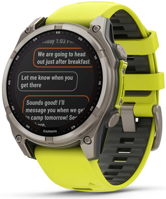 Garmin Fenix 8 SOLAR 47 mm, Sapphire Graphite Titanium Yellow Band