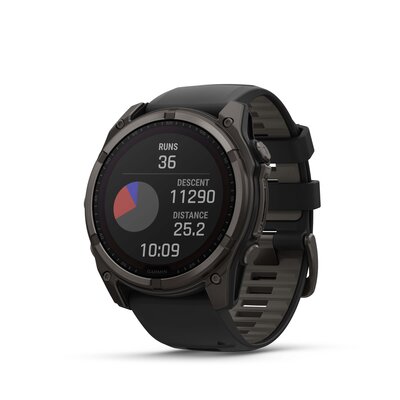 Garmin Fenix 8 SOLAR 51 mm, Sapphire Carbon Gray DLC Titanium Black