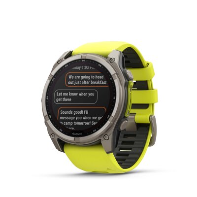 Garmin Fenix 8 SOLAR 51 mm, Sapphire Graphite Titanium Yellow Band
