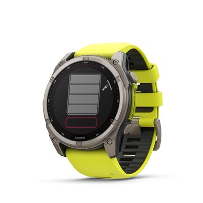 Garmin Fenix 8 SOLAR 51 mm, Sapphire Graphite Titanium Yellow Band