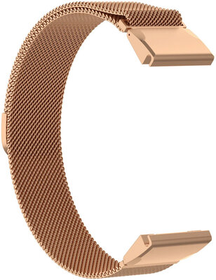 Steel bracelet Ricardo 20mm (for Garmin Fenix 8/7S/6S (43mm) etc.), rose gold, Milanese, QuickFit