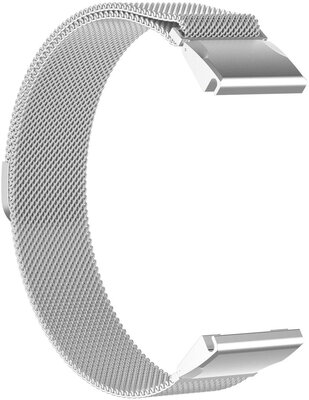 Steel bracelet Ricardo 20mm (for Garmin Fenix 8/7S/6S (43mm) etc.), silver, Milanese, QuickFit