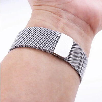 Steel bracelet Ricardo 26mm (for Garmin Fenix 8/7X/6X (51mm), Tactix etc.), silver, Milanese, QuickFit