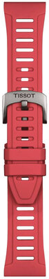 Silicone strap Tissot T852.049.247 21mm, Red, Size XS, Quick Release