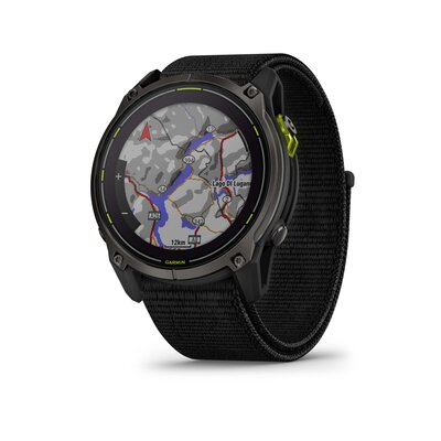 Garmin Enduro 3 Titanium DLC, Black UltraFit Nylon Band