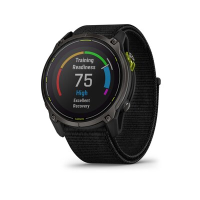 Garmin Enduro 3 Titanium DLC, Black UltraFit Nylon Band