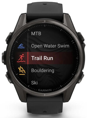 Garmin Fenix 8 AMOLED 43 mm, Sapphire Carbon Gray DLC Titanium Black