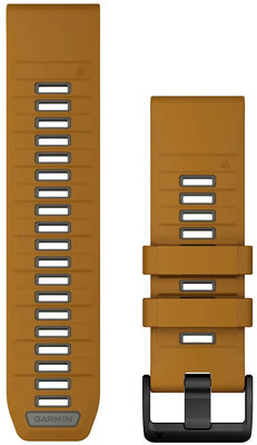 Silikonový řemínek Garmin 26mm (pro Garmin Fenix 8/7X/6X (51mm), Tactix aj.), hnědý, QuickFit, 010-13393-03