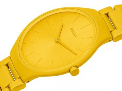 Rado True Thinline Les Couleurs Le Corbusier Sunshine Yellow Quartz R27093632 Limited Edition 999pcs