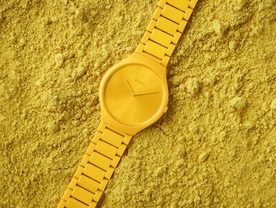 Rado True Thinline Les Couleurs Le Corbusier Sunshine Yellow Quartz R27093632 Limited Edition 999pcs