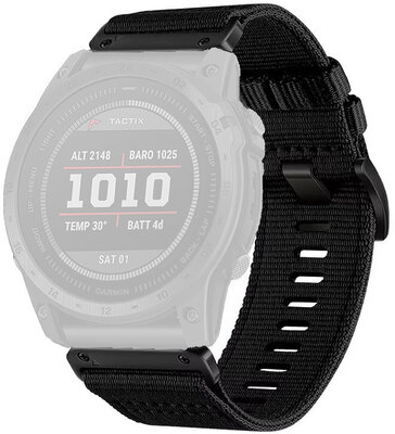 Textile strap Ricardo 26mm (pro Garmin Fenix 8/7X/6X (51mm), Tactix aj.), black, QuickFit